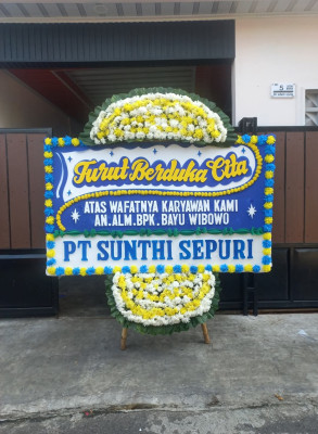 Papan Bunga Duka di Sragen